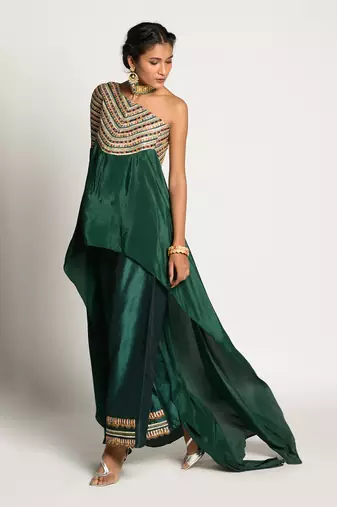 Bottle Green Pant Set