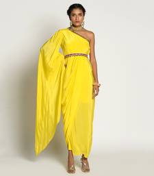 Yellow Amber Drape Dress