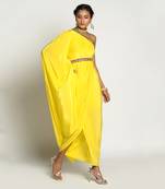 Yellow Amber Drape Dress