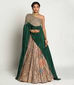 Bottle Green Inayat Lehenga Set