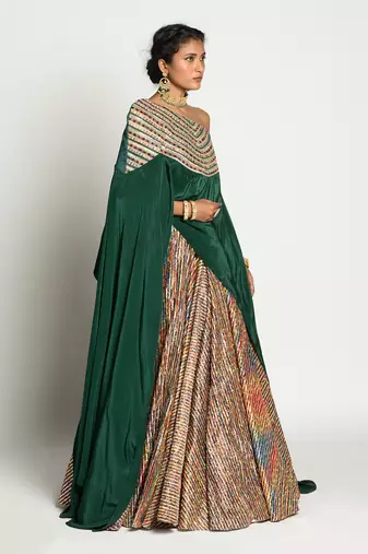 Bottle Green Inayat Lehenga Set