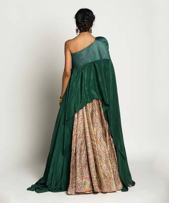 Bottle Green Inayat Lehenga Set 3