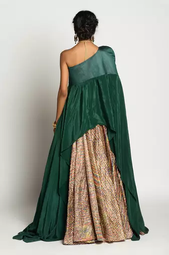 Bottle Green Inayat Lehenga Set