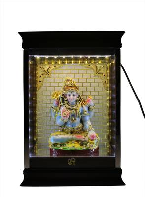 ESVAR STONECRAFT Imported Cabinet with Poly Resin Scupluture of Shiva 1