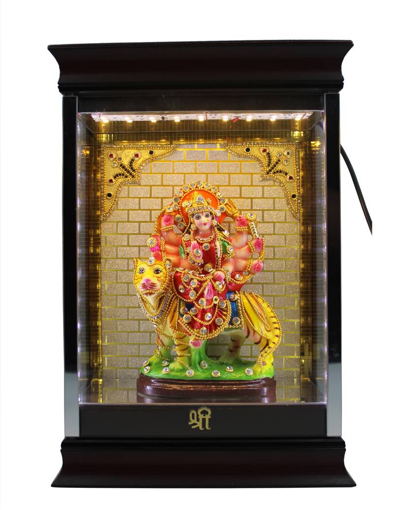 ESVAR STONECRAFT Imported Cabinet with Poly Resin Scupluture of Serawali MATA