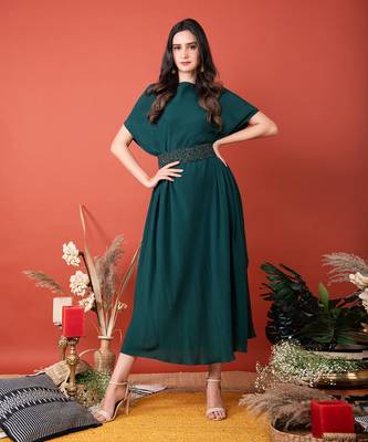 Dark Green Dress 1