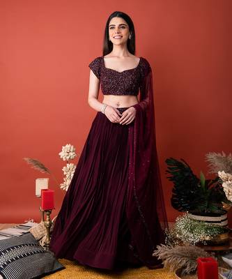 Maroon Lehenga Set 1
