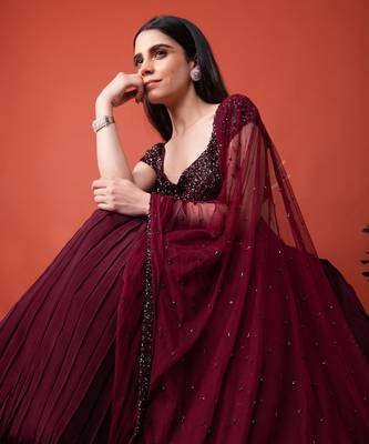 Maroon Lehenga Set 3
