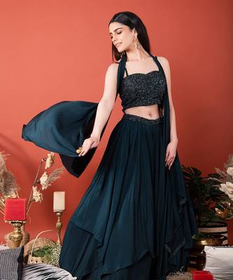 Dark Green Lehenga Set 1