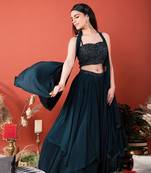 Dark Green Lehenga Set