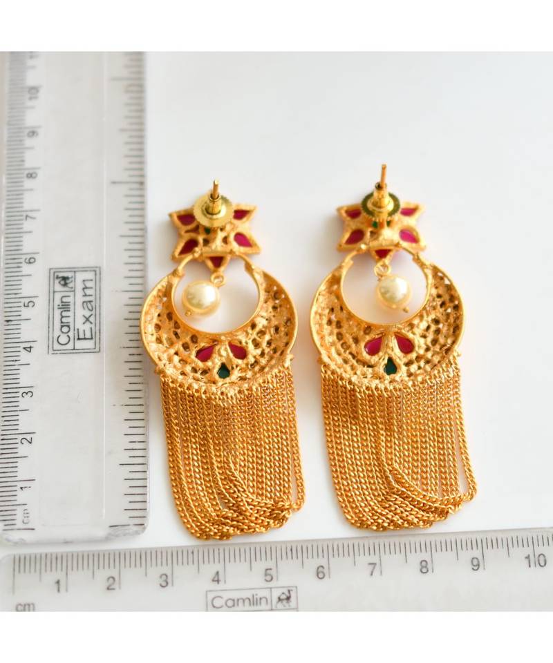 Gorgeous Matte Finish Blue Designer Earring-dj06341