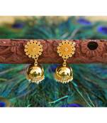 Lovely Gold Tone Cute Pearl Jhumkka-dj06092