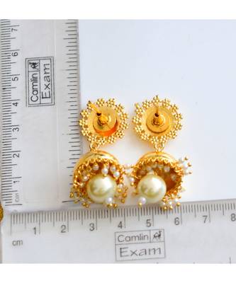 Lovely Gold Tone Cute Pearl Jhumkka-dj06092 2