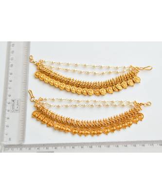 Matte Finish Peacock Designer Ear Side Chain dj-31454 3