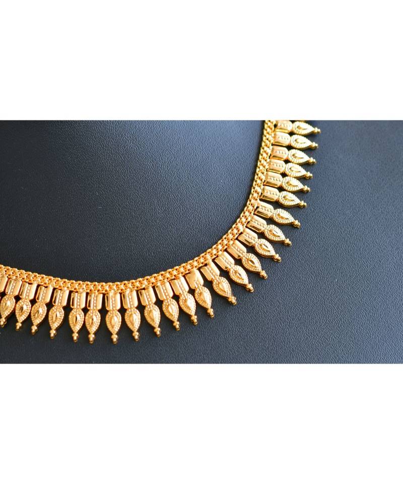 Gold tone designer kerala style necklace dj-33956