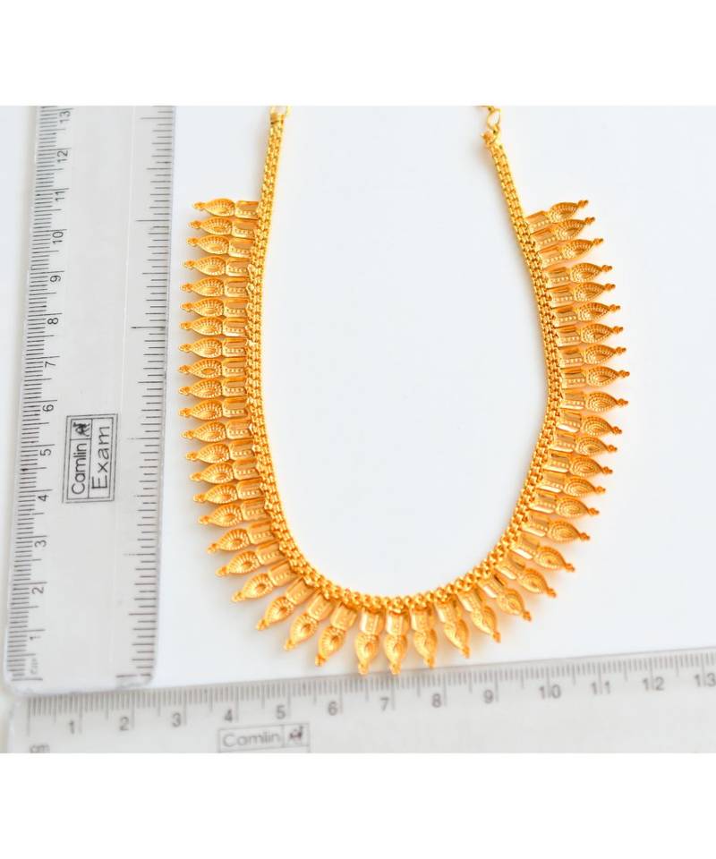 Gold tone designer kerala style necklace dj-33956