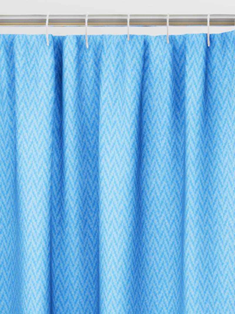 BIANCA Waterproof Shower Curtain With Hooks  1pc Standard size (pacific) abstract dk.blue