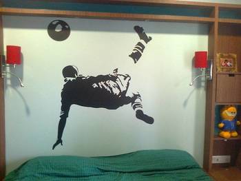 pele shot soccer wall decal 2