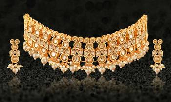 Gold zircon  chokers 2