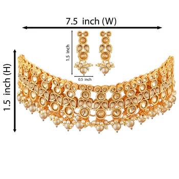 Gold zircon  chokers 5