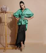Green Splash Shift Shirt Tunic Pants
