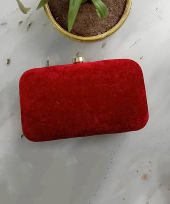 Maroon Floral Hand Embroidered Clutch 2