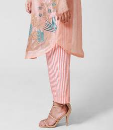 Peach Embellished Kaftan Tunic Set