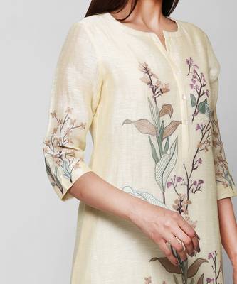 Lemon Embellished Assymetrical Kurta Set 2