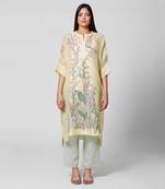 Lemon Embellished Kaftan Tunic Set