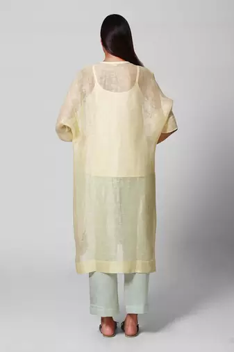 Lemon Embellished Kaftan Tunic Set