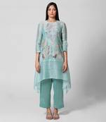 Sea Green Embroidered Kurta Set