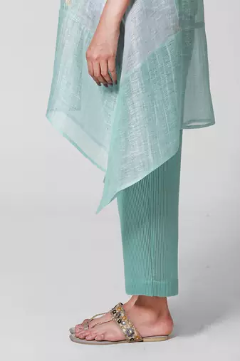 Sea Green Embroidered Kurta Set