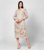 Light Brown Embroidred Dress