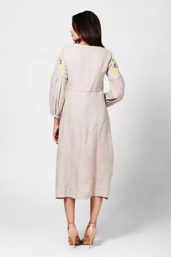 Light Brown Embroidred Dress