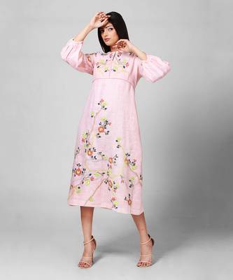 Light Pink Embroidered Dress 3