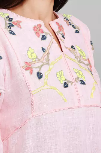 Light Pink Embroidered Dress