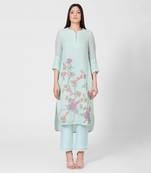 Sea Green Embroidered Kurta Set