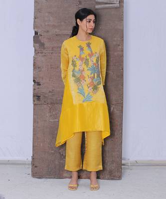 Yellow Kurta And Pant Set 1