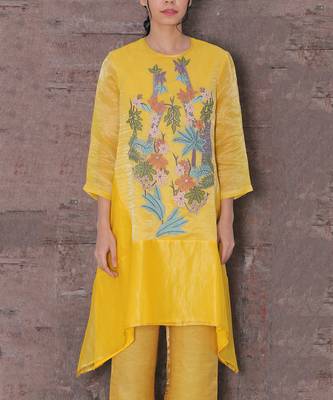Yellow Kurta And Pant Set 2
