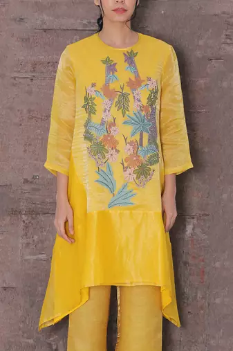 Yellow Kurta And Pant Set