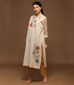 Ivory Linen Kurta Set