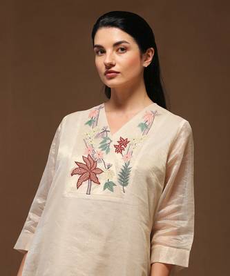 Ivory Linen Kurta Set 2