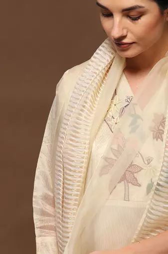 Ivory Linen Kurta Set