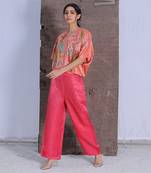 Pink Linen Shirt And Pant Set