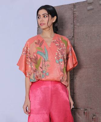 Pink Linen Shirt And Pant Set 2