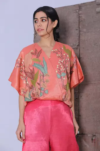 Pink Linen Shirt And Pant Set