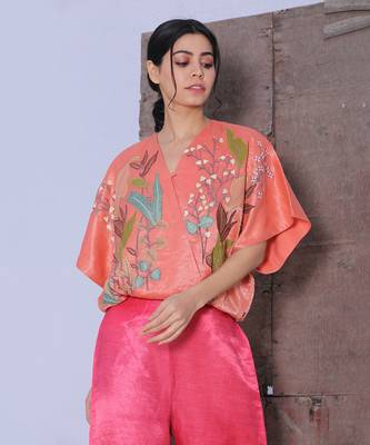 Pink Linen Shirt And Pant Set 3