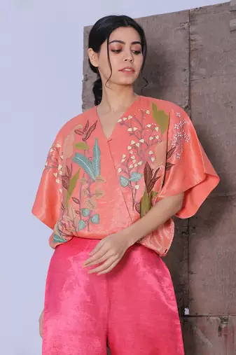 Pink Linen Shirt And Pant Set
