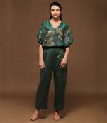 Black Linen Shirt And Pant Set