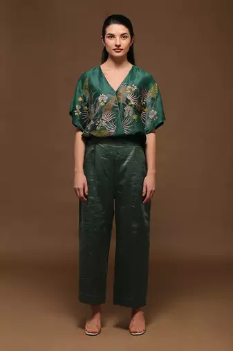 Black Linen Shirt And Pant Set
